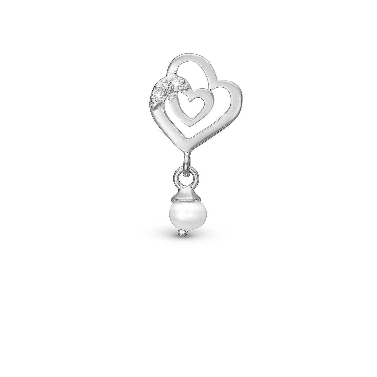 Christina Two Hearts charm i sølv – model 630-S279