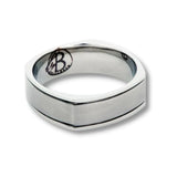 By Billgren - Herre ring, stål med kantet mønster - Model: 5610