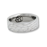 By Billgren - Herre ring, stål med banket overflade - Model: 5611