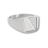 By Billgren - Herre ring, stål med mønster på toppen - Model: 5618