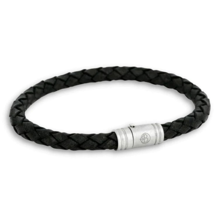 By Billgren - Herre armbånd i sort læder - Model: 8150