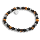 By Billgren - Herre stenarmbånd med tigerøje og onyx - Modelnr.: 8426