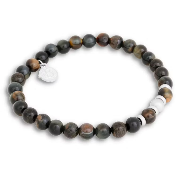 By Billgren - Herre stenarmbånd i sorte og brune sten (Bob) - Modelnr.: 8214
