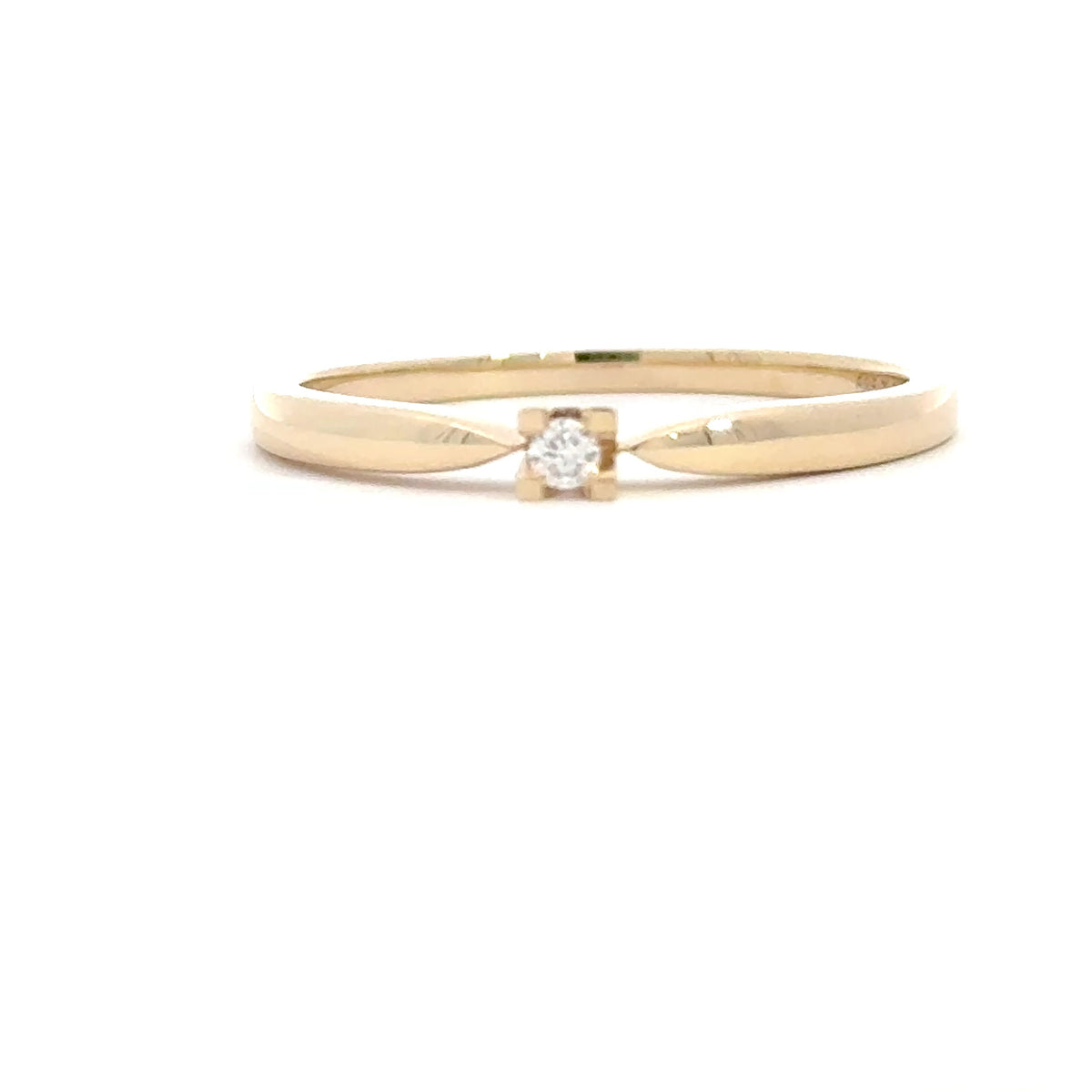 14kt rødguldsring m.brillant 0,03ct twsi - Model: 40-22639