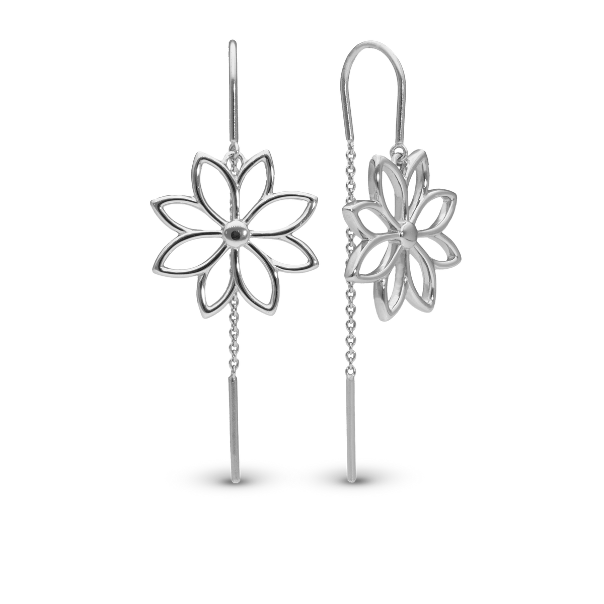 Christina Simple Flower ørehængere i sølv – model 670-S92