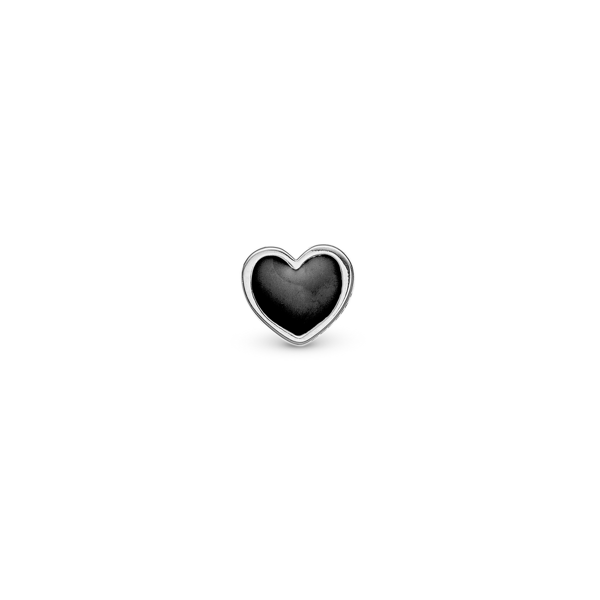 Christina Black Heart ørestikker i sølv – model 671-S114BHEART