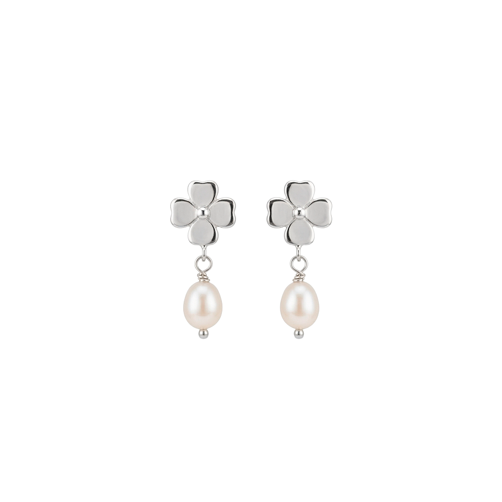 Christina Jewelry - Clover & Pearl ørestikker, sølv - Model: 671-S153