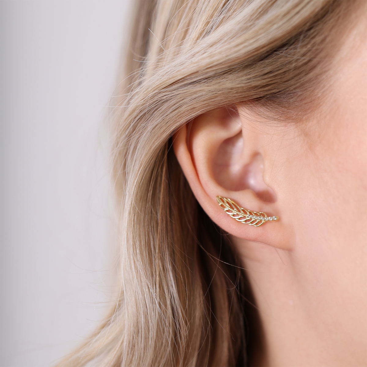Christina Sparkling Feather crawlers i forgyldt sølv – model 672-G07 – billede 2