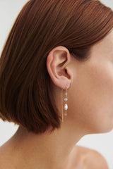 Pernille Corydon - Mellow Blue ørekæder, Sølv - Model: E-375-S