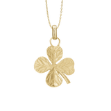 Christina jewelry - Vedhæng, forgyldt sølv, Big Four Leaf Clover - Model: 680-G139