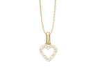 Christina jewelry - Vedhæng, forgyldt sølv, Shimmery Heart - Model: 680-G150