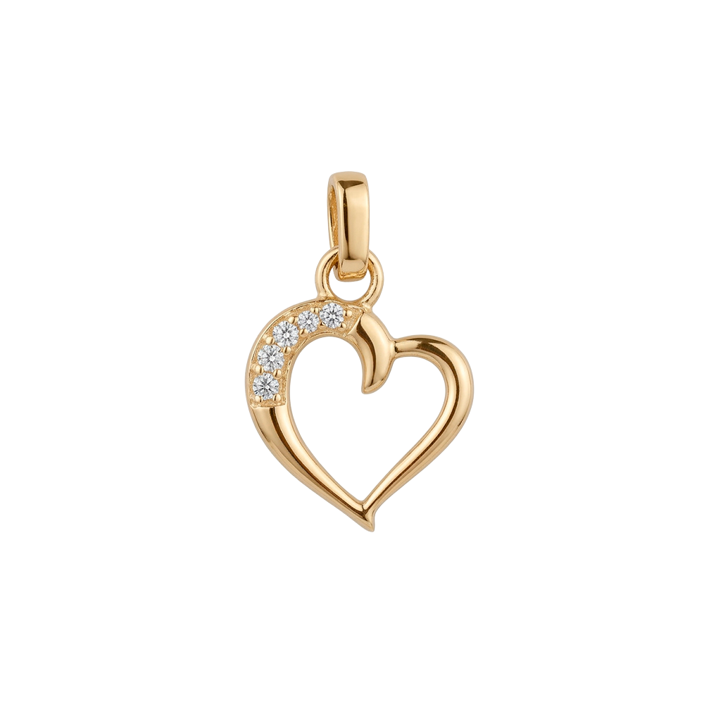 Christina Jewelry - Love Story vedhæng, forgyldt sølv - Model: 680-G172