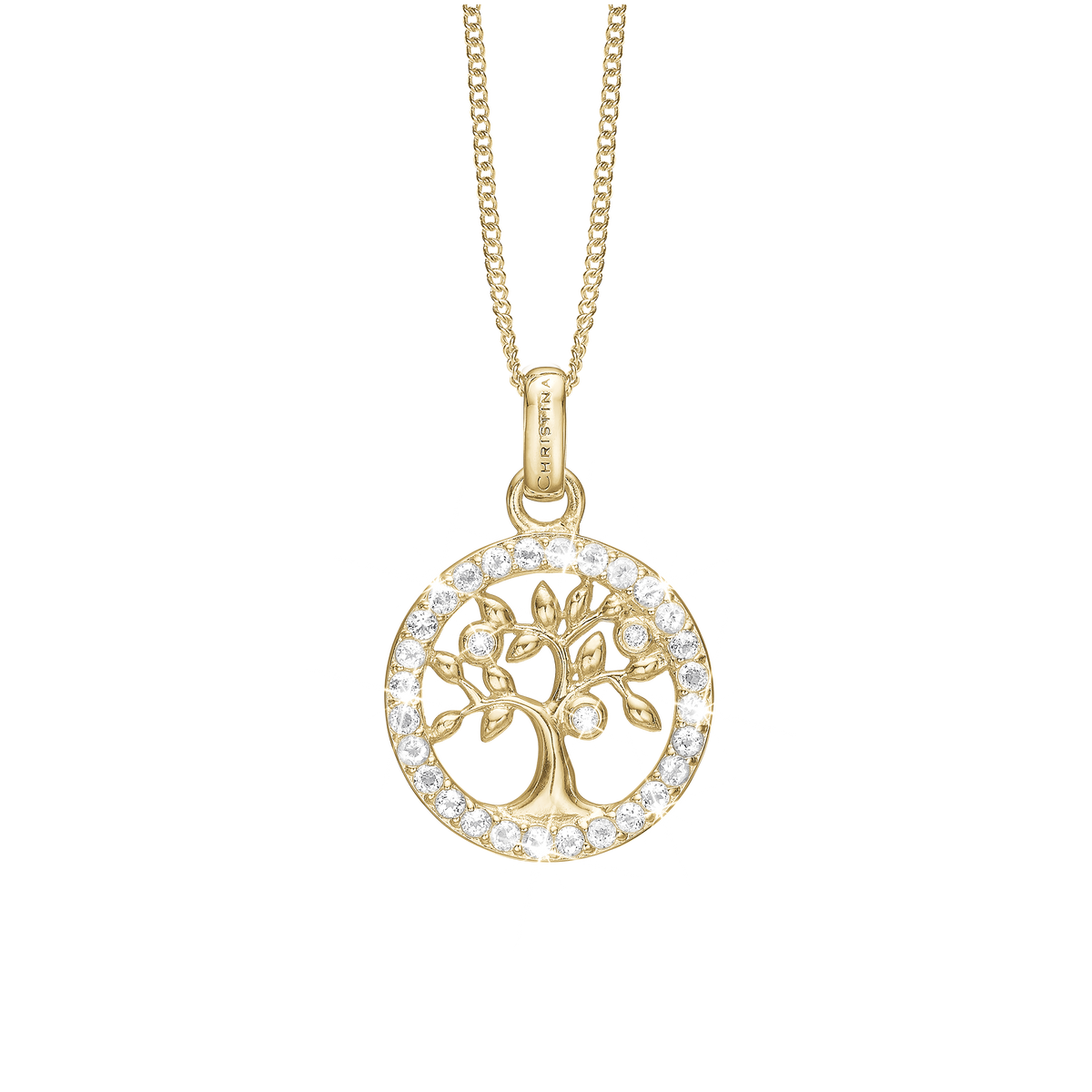Christina Sparkly Tree of Life vedhæng i forgyldt sølv – model 680-G54 – billede 3
