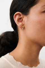 Pernille Corydon - Forgyldt sølv Moonstone Poppy øreringe - Model: E-370-GP