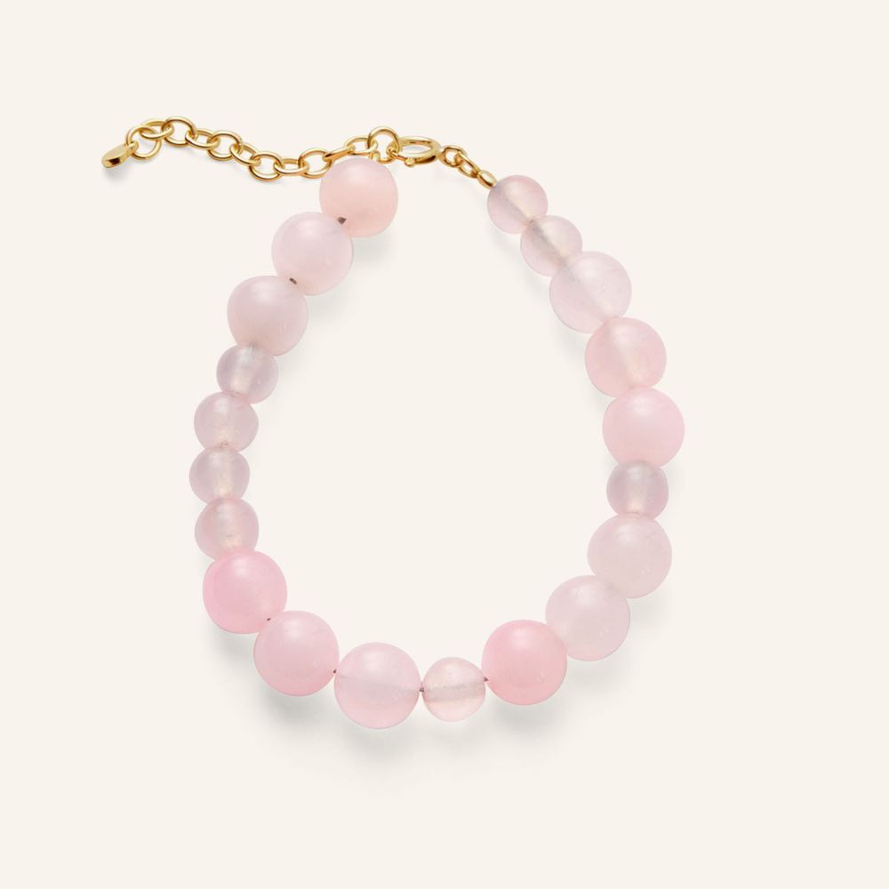 Pernille Corydon - Blush Bracelet-rosenkvarts - Model: B-526-gp
