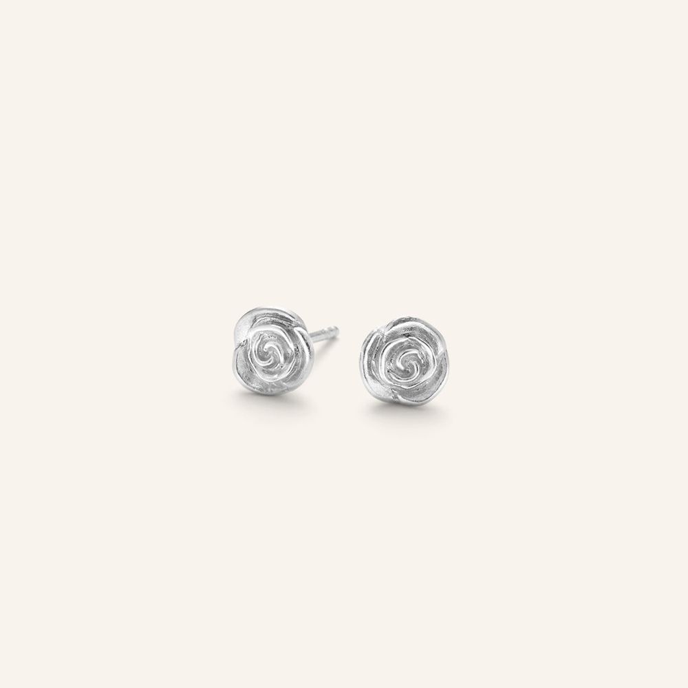 Pernille Corydon - Small Rose Earsticks sølv- model E-535-s