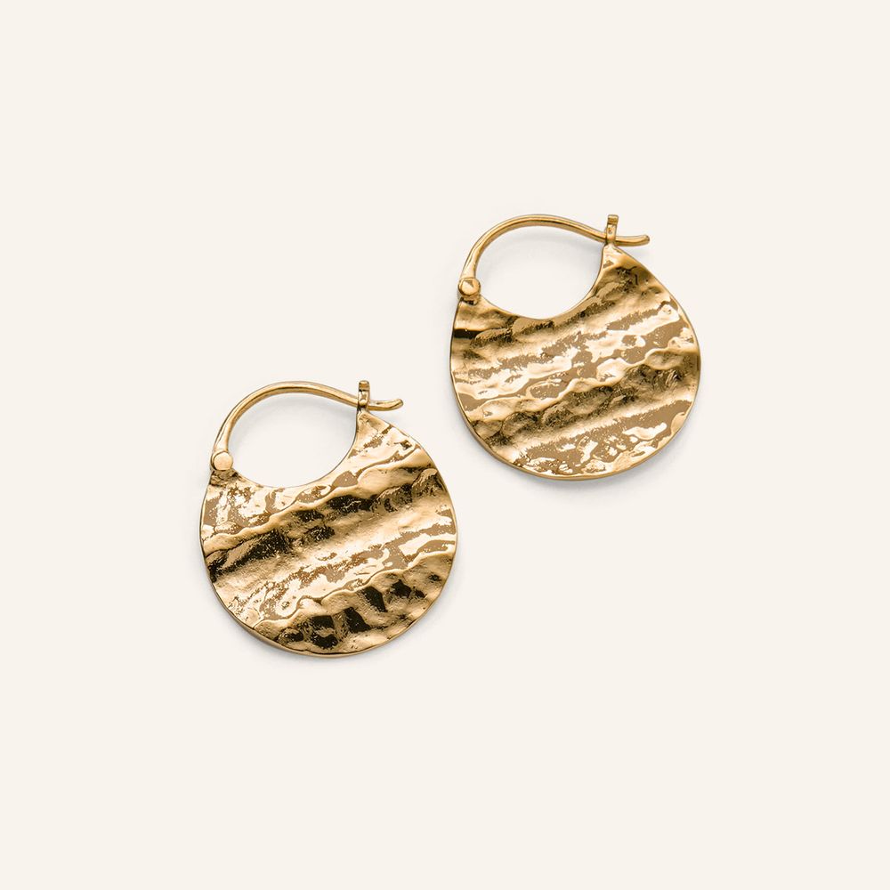 Pernille Corydon-Halo Earrings fg messing 22 mm- Model: E-765-bgp