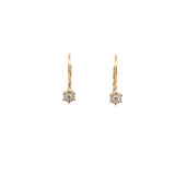 14 kt. Rødguld ørehænger med diamant 0,18 ct w/si - Model: 10-22149