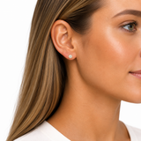 14kt Ørering med diamant 0,31 ct w/si