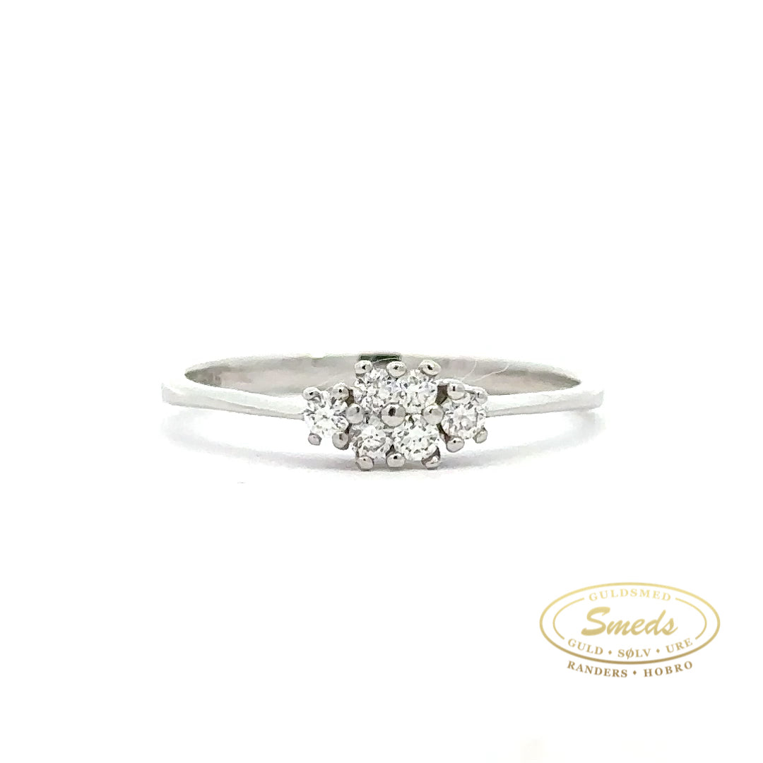 Lund of Copenhagen - 14 kt hv.guld ring med diamant, 0,18ct w/si - Model: 6072321-0,18