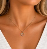 14 kt. Guld hjerte vedhæng - med 0,05ct tw/si brillant - Model: 20-22163B
