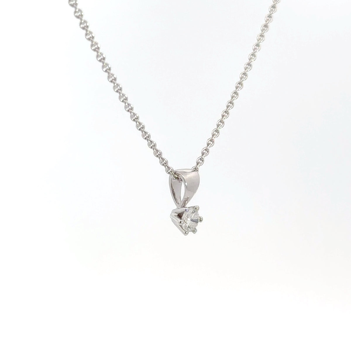 14kt. Hvidguld vedhæng- m. 0,13ct tw/si brillant - 20-22147