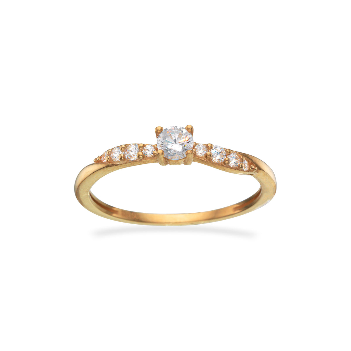 Scrouples - 8 kt. guld ring med cubic zirkon - Model: 712933