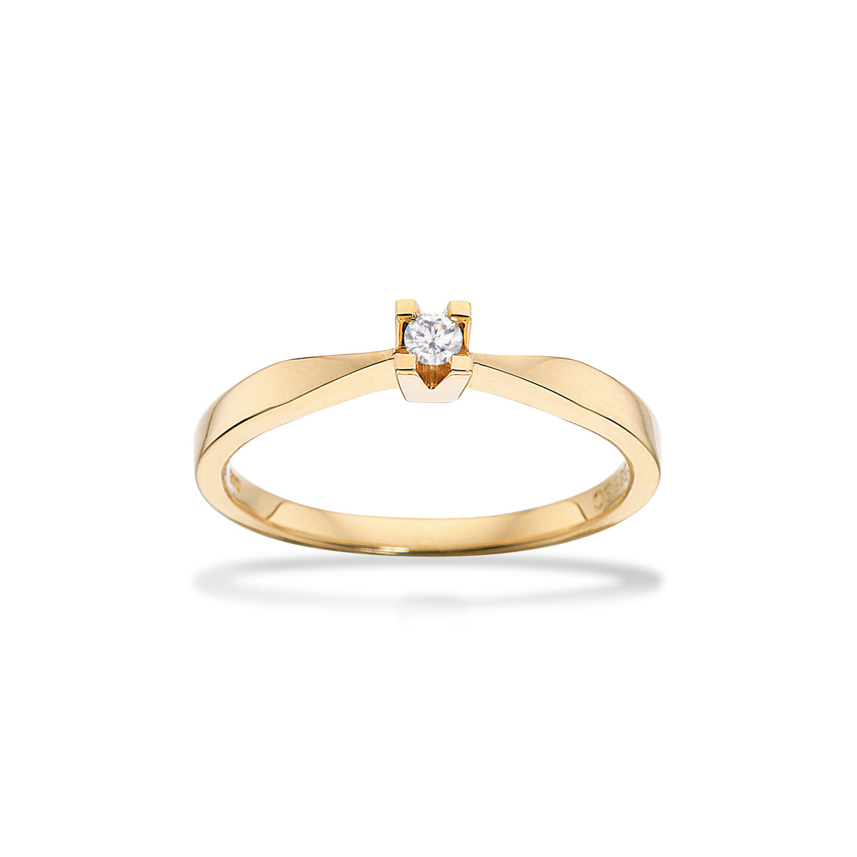 Scrouples - Kleopatra diamantring rødguld 0,05 W/SI 14 KT - Modelnr.: 7135,05