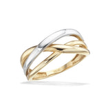 Scrouples - 8 kt guldring med rød og hvidguld tråde - Model: 715054