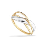 Scrouples - 8 kt guldring med rød og hvidguld tråde - Model: 715074