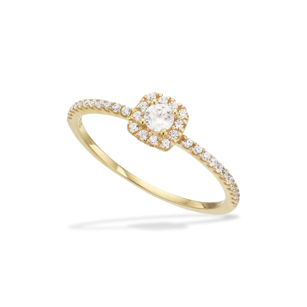 Scrouples - 8 kt guldring med syntetiske zirkoner - Model: 715143