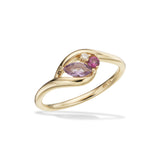 Scrouples - 8 kt guldring med lavendel/ hvid cubic zir - Model: 715363