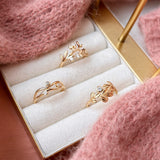 Scrouples - 8 kt guldring med syntetiske zirkoner - Model: 715563