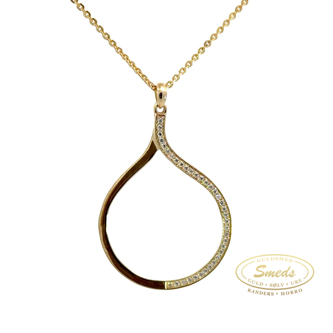 Aagaard - 8KT VEDH. M/SY.ZIRCONIA+FORG.KÆDE - Model: 04323887-45