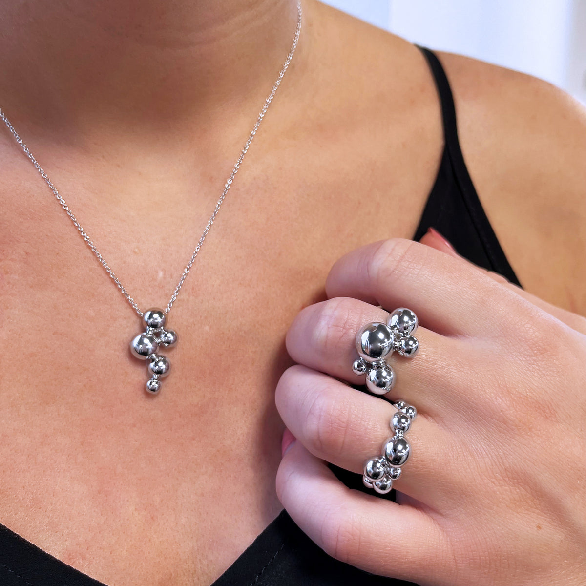 Scrouples - Sølv ring med kugler - Model: 728452