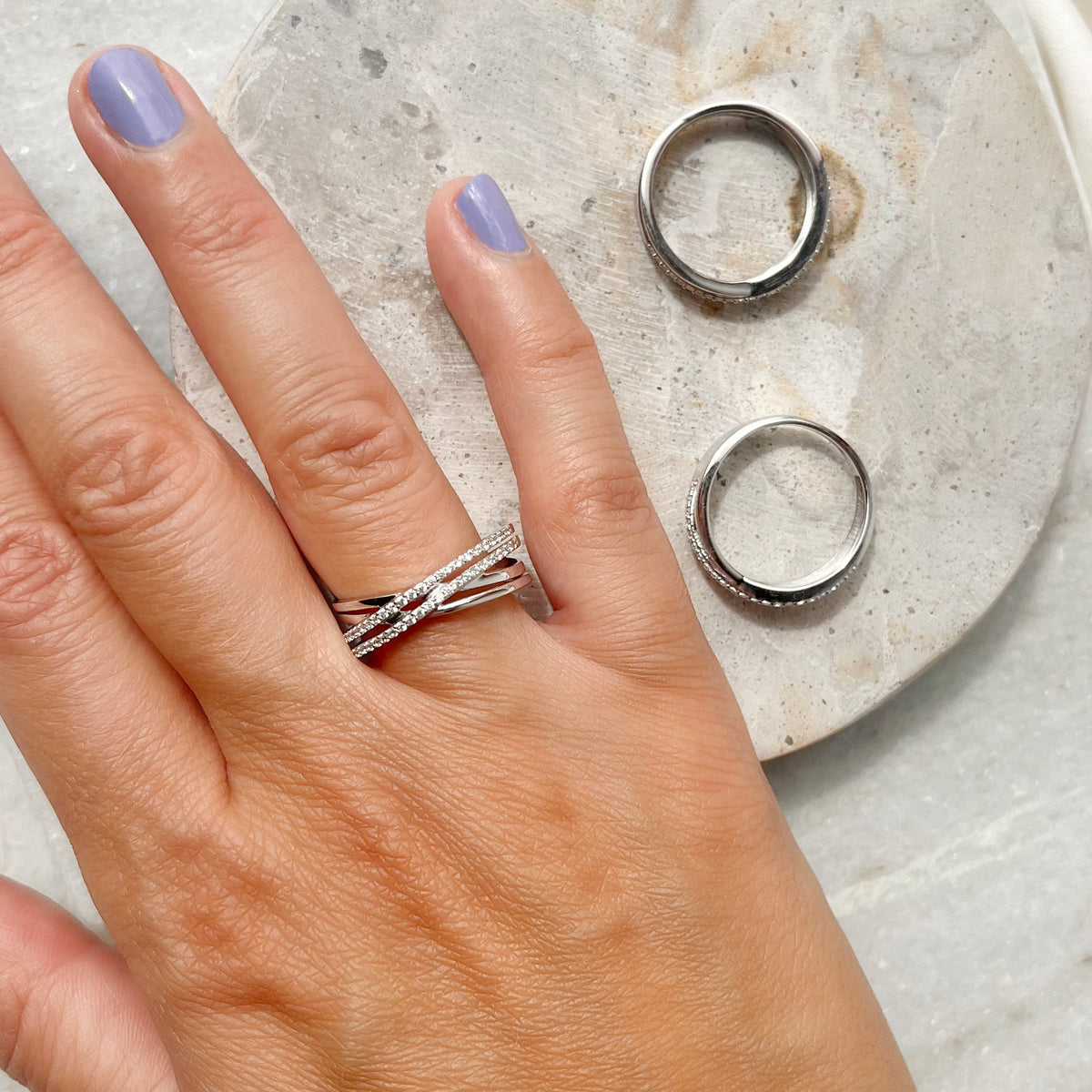 Scrouples - Soho ring, sølv med syntetiske zirkoner - Model: 729892