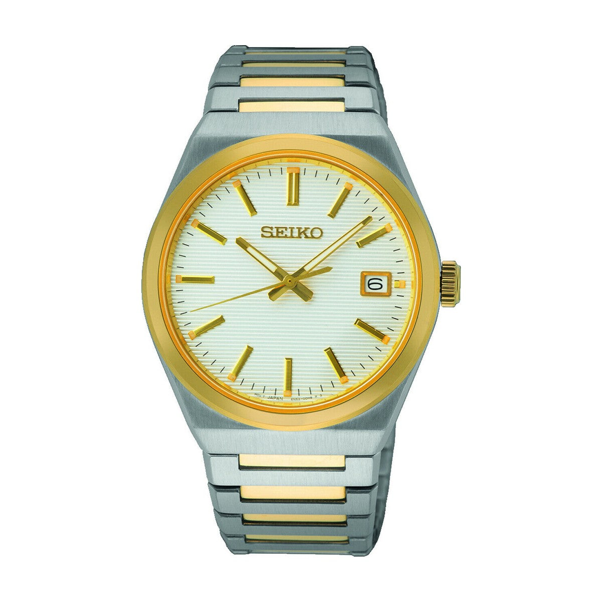 Seiko - Herreur, Stål bicolor med lænke - Model: SUR558P1