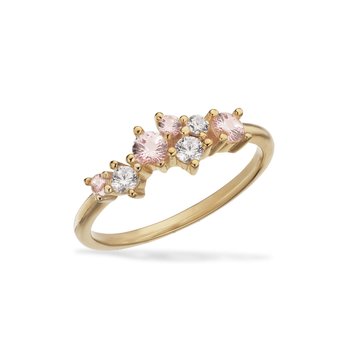 Scrouples - Ring, forgyldt sølv med syntetiske zirkoner - Model: 730772
