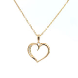 14KT. Diamant Hjerte Vedhæng, 0,073ct TW/SI - Model: 20-22151