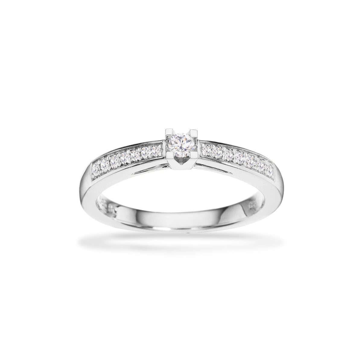 Scrouples - Kleopatra Queen diamantring 14 kt. hvidguld med 0,15ct w/si - Modelnr.: 7536,15