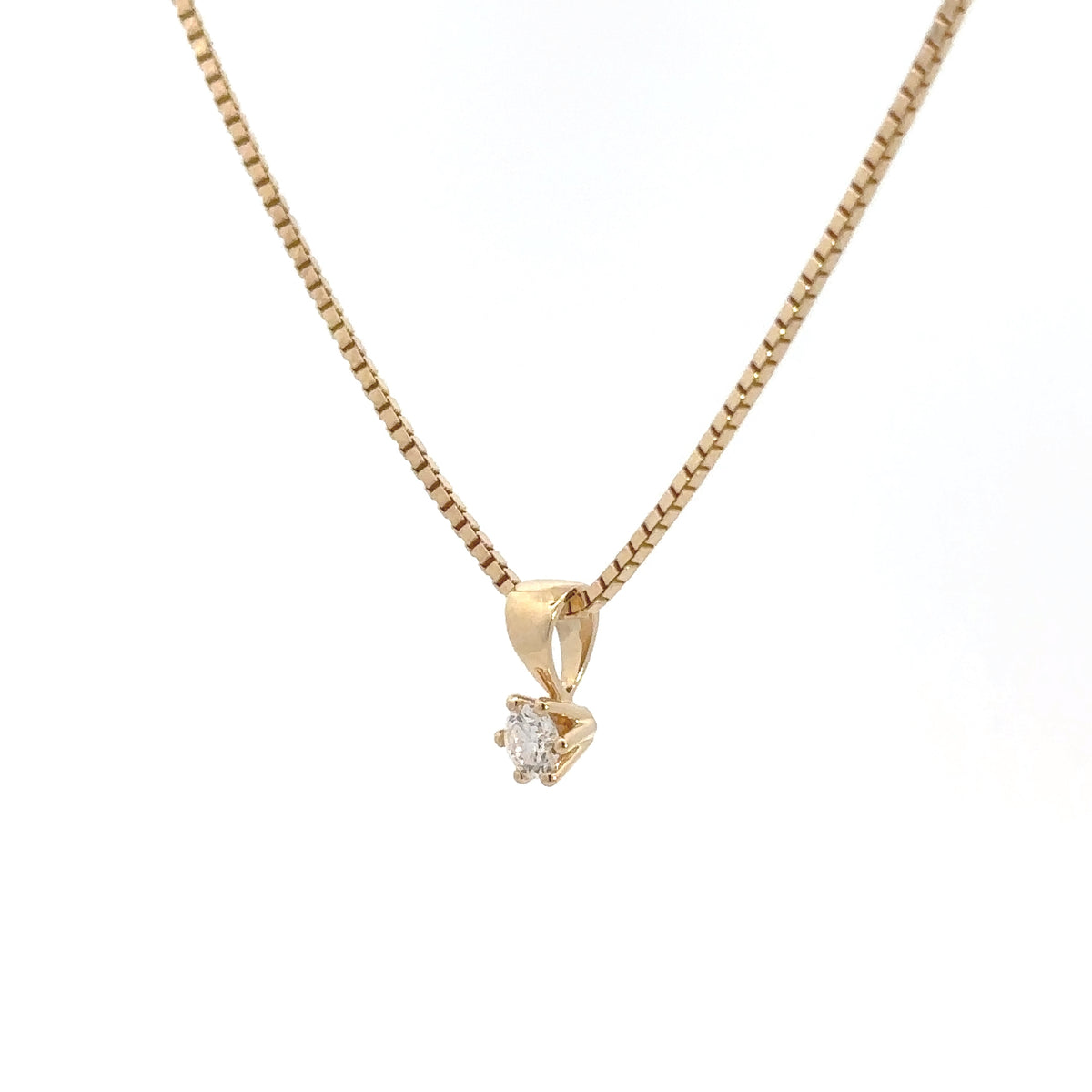 14kt Guld vedhæng- m. 0,13ct tw/si brillant - 20-22148