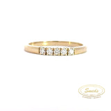 Alliance ring i 14 karat med diamanter