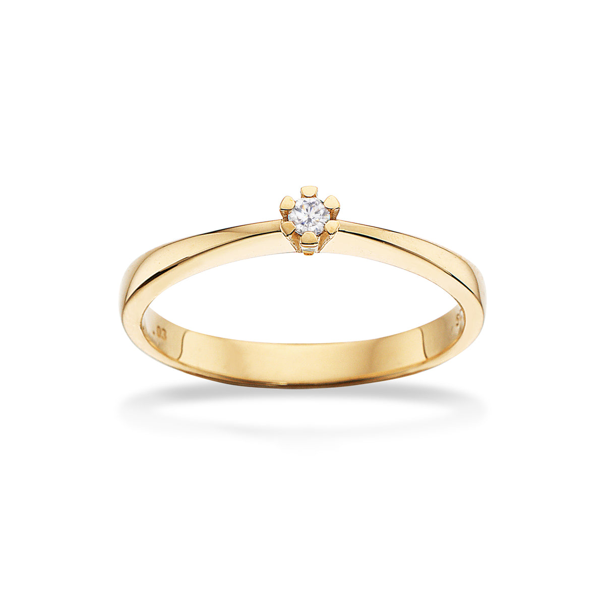 Scrouples - Vida ring rødguld 0,03 W/P1 8 kt - Model: 7813,03