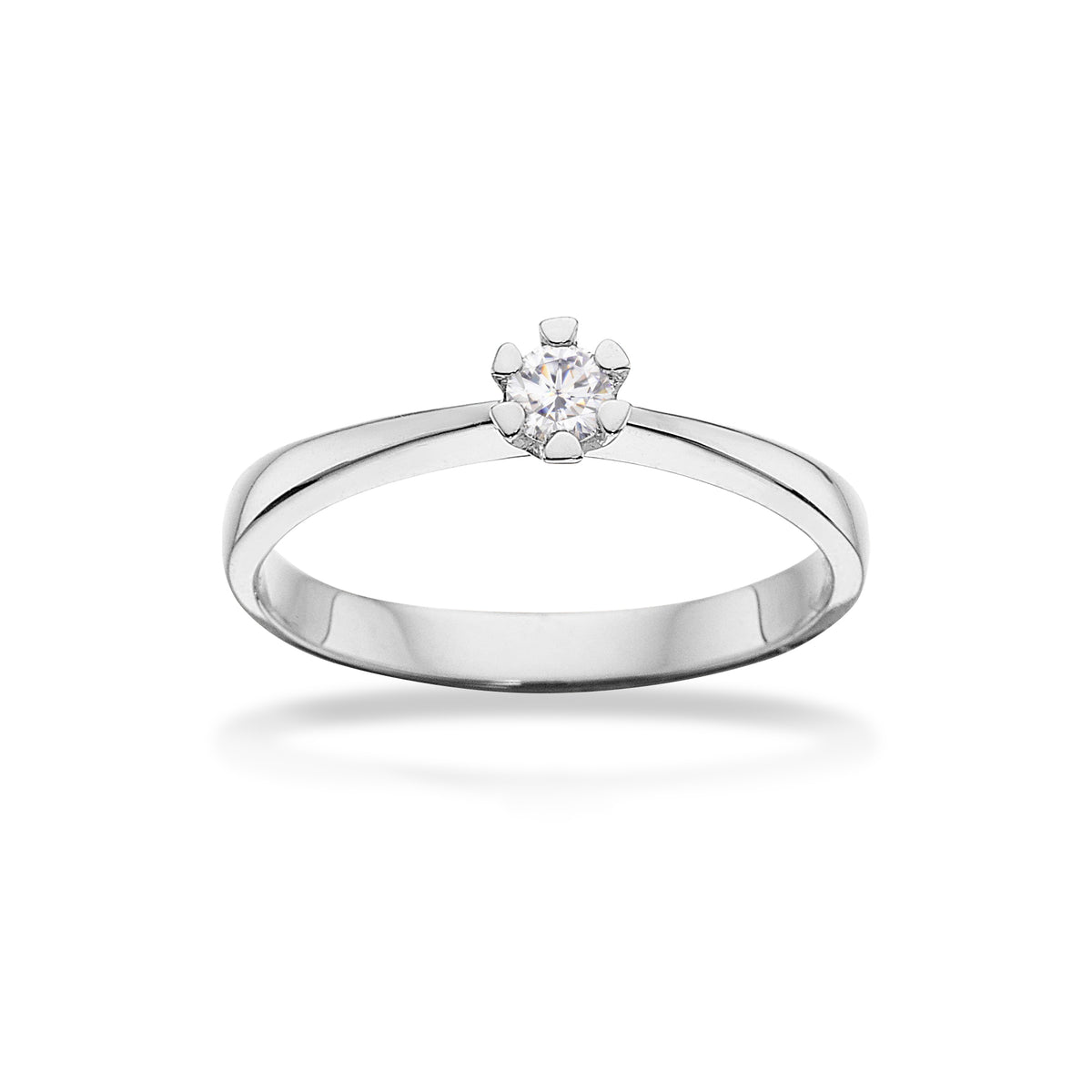 Scrouples - Vida ring hvidguld 0,10 W/P1 8 kt - Model: 7814,10