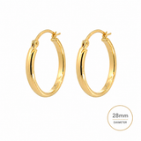 14 kt. guld klap creol, 28 mm - Model: 10-22171