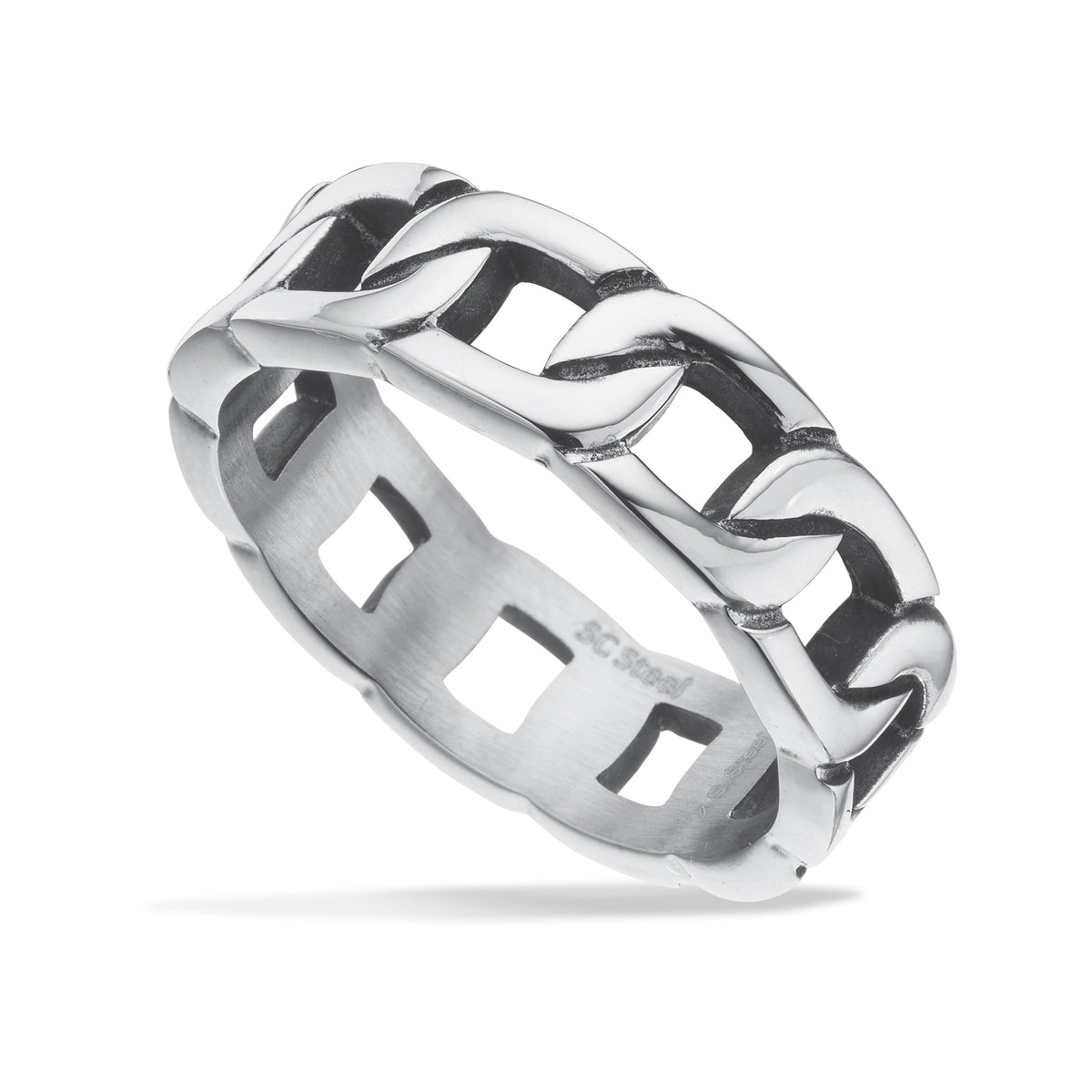Scrouples - Herre ring rustik overflade stål - Model: 791661