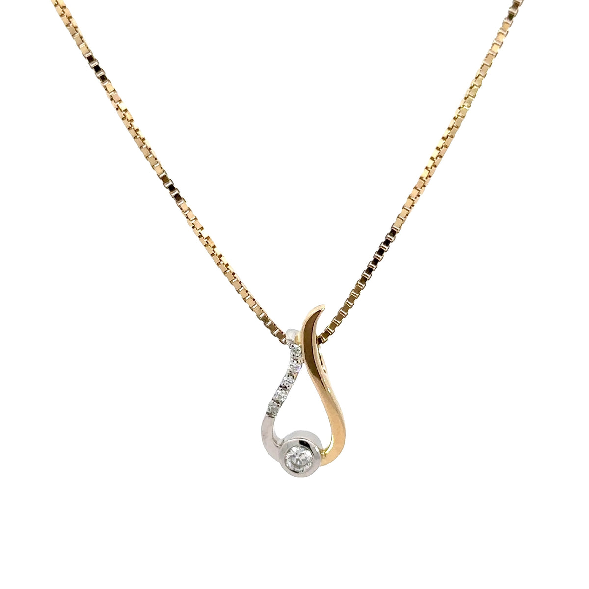 14 kt. Diamant guld Vedh. m. 0,12 ct w/si - Model: 20-22138