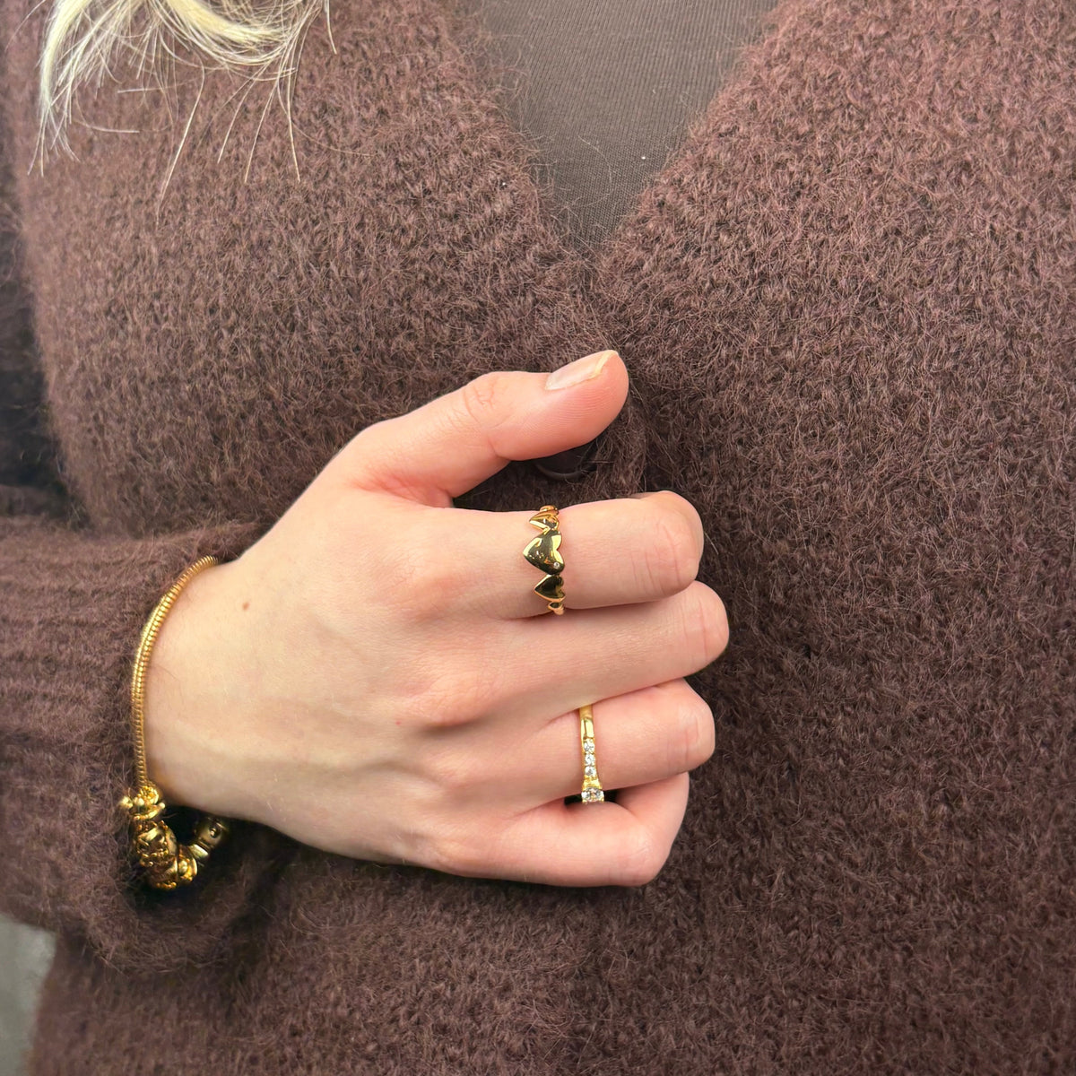 Christina Hearts for Ever ring i forgyldt sølv – model 800-2.18.B – billede 3