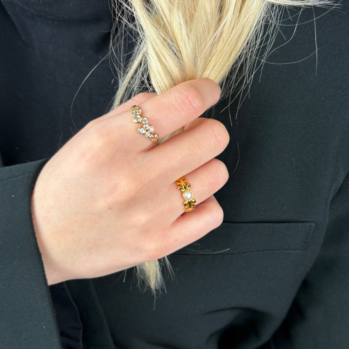 Christina Pearl & Nature ring i forgyldt sølv – model 800-3.28.B – billede 9