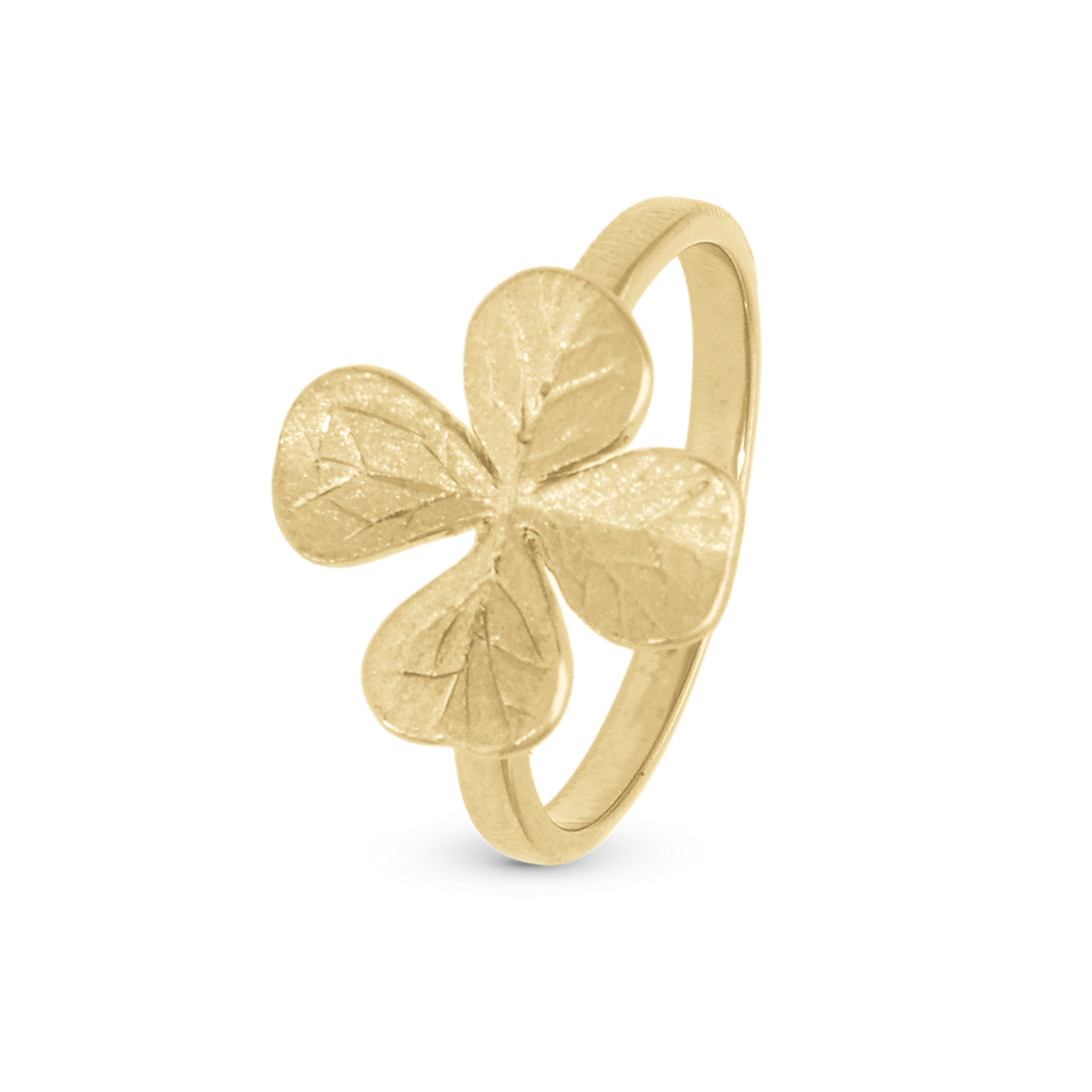 Christina Four Leaf Clover ring i forgyldt sølv – model 800-3.29.B